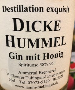 Dicke Hummel – Gin mit Honig Spirituose 38% vol. 0,1ltr.